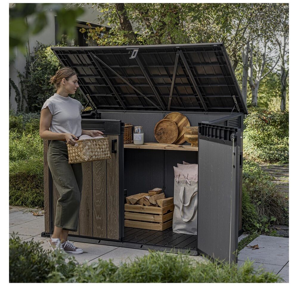 Keter Signature Decocoat Walnut Effect 6x3 Garden storage Shed 2020L